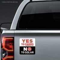 Image 2 of 'Yes to Farms' Car Magnet