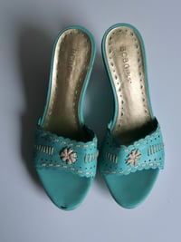 Image 2 of BCBG Turquoise Wedges - US 7