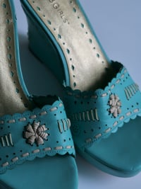 Image 3 of BCBG Turquoise Wedges - US 7