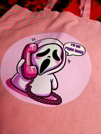 Image 1 of Pink Phone Ghostie slasher tote