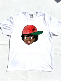 Image of “Akira kid” hand painted tee in white 