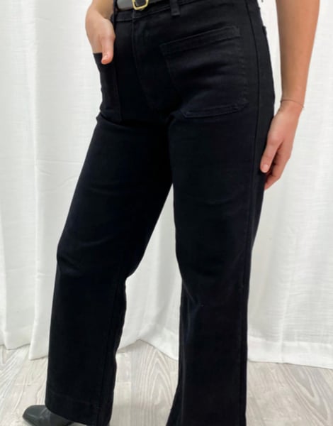 Image of Kandy High Waist Wide Leg Jeans - Black