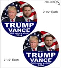 TRUMP • VANCE Button Stickers