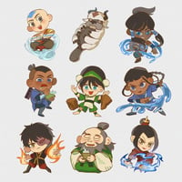 Image 2 of [ATLA] Wooden Keyrings & Stickersheet