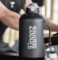1.5/2L Water Bottle with Handle and Straw Stainless Steel 