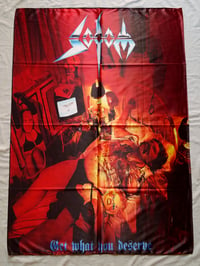 Image 1 of SODOM - Get what you deserve Flag (cloth poster Banner tapestry) thrash metal Tom Angelripper