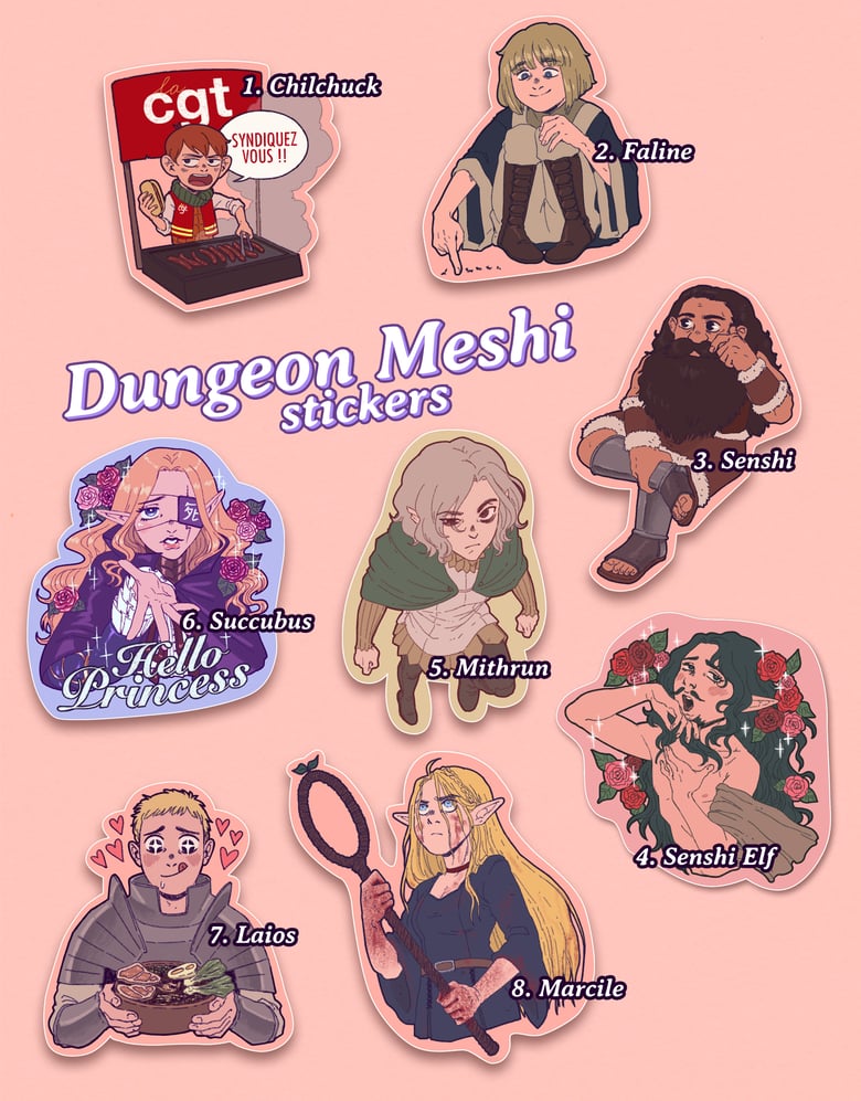 Image of Dungeon Meshi stickers