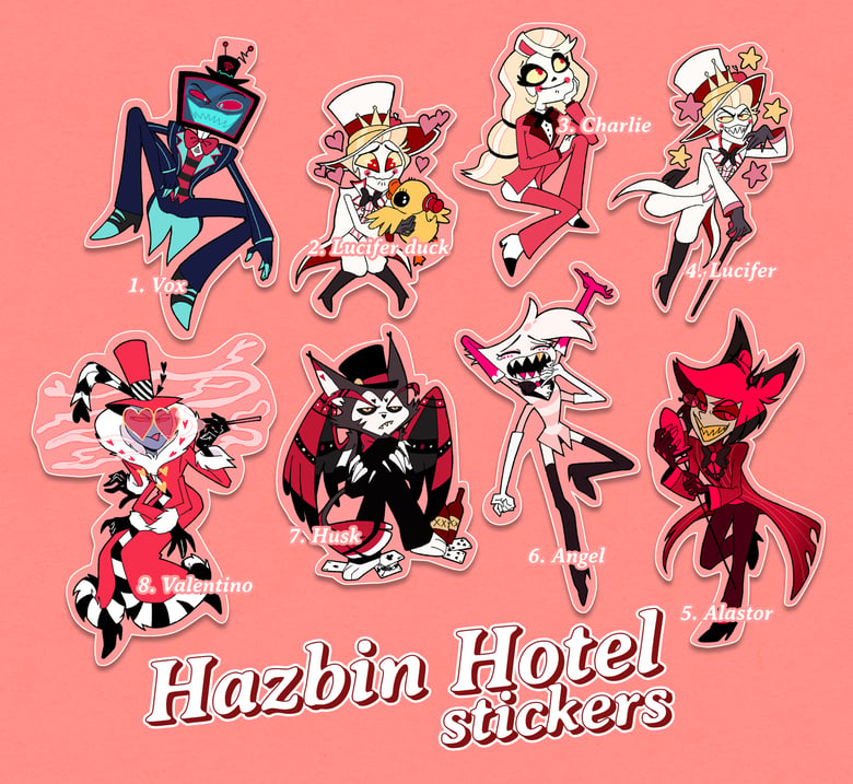 Image of Hazbin Hotel stickers