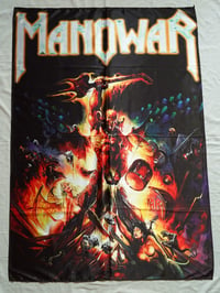 Image 1 of MANOWAR - Hell on stage live Flag (cloth poster Banner tapestry) Heavy metal Power metal