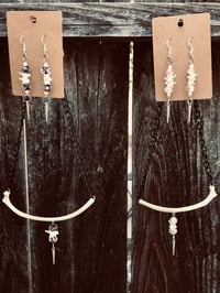 Image 4 of Glass Beads & Vertebrae Earrings