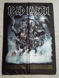 Image 1 of ICED EARTH - Night of the stormrider Flag (cloth poster Banner tapestry) Heavy Power metal