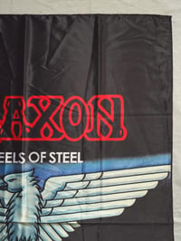 Image 4 of SAXON - Wheels of steel Flag (cloth poster Banner tapestry) Heavy metal NWOBHM