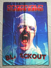 Image 1 of SCORPIONS - Blackout Flag (cloth poster Banner tapestry) Heavy metal NWOBHM Hard rock