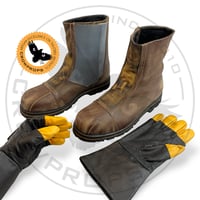 Image 2 of Din Mando Version 2.0 Combo (Short Boots and Gloves) STANDARD SIZES and TAILORED too, 