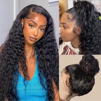 NATURAL BLACK 360 LACE WIG