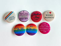 Image 1 of Statement Text 1.5in Button Pins