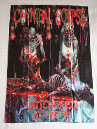 Image 1 of CANNIBAL CORPSE - Butchered at birth Flag (cloth poster Banner tapestry) Death metal