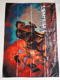 Image 1 of MANOWAR - Greatest hits Flag (cloth poster Banner tapestry) Heavy metal Warriors of the world