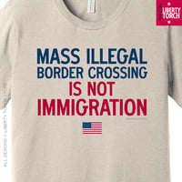 Image 2 of Mass Illegal Border Crossing Is Not Immigration Unisex T-Shirt