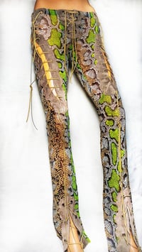 Image 1 of Y2K Snakeskin Mesh Pants