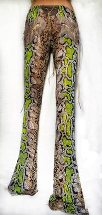 Image 3 of Y2K Snakeskin Mesh Pants