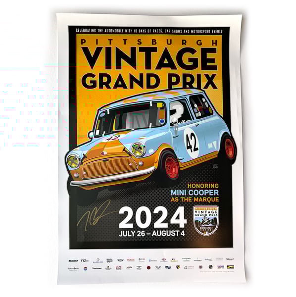 Image of Mini Cooper Pittsburgh Vintage Grand Prix Poster