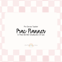 Image 1 of Pre-Service Teacher Prac Planner | PASTEL PINK CHECK