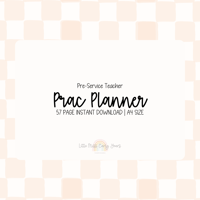 Image 1 of Pre-Service Teacher Prac Planner | PASTEL ORANGE CHECK