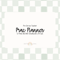 Image 1 of Pre-Service Teacher Prac Planner | PASTEL GREEN CHECK