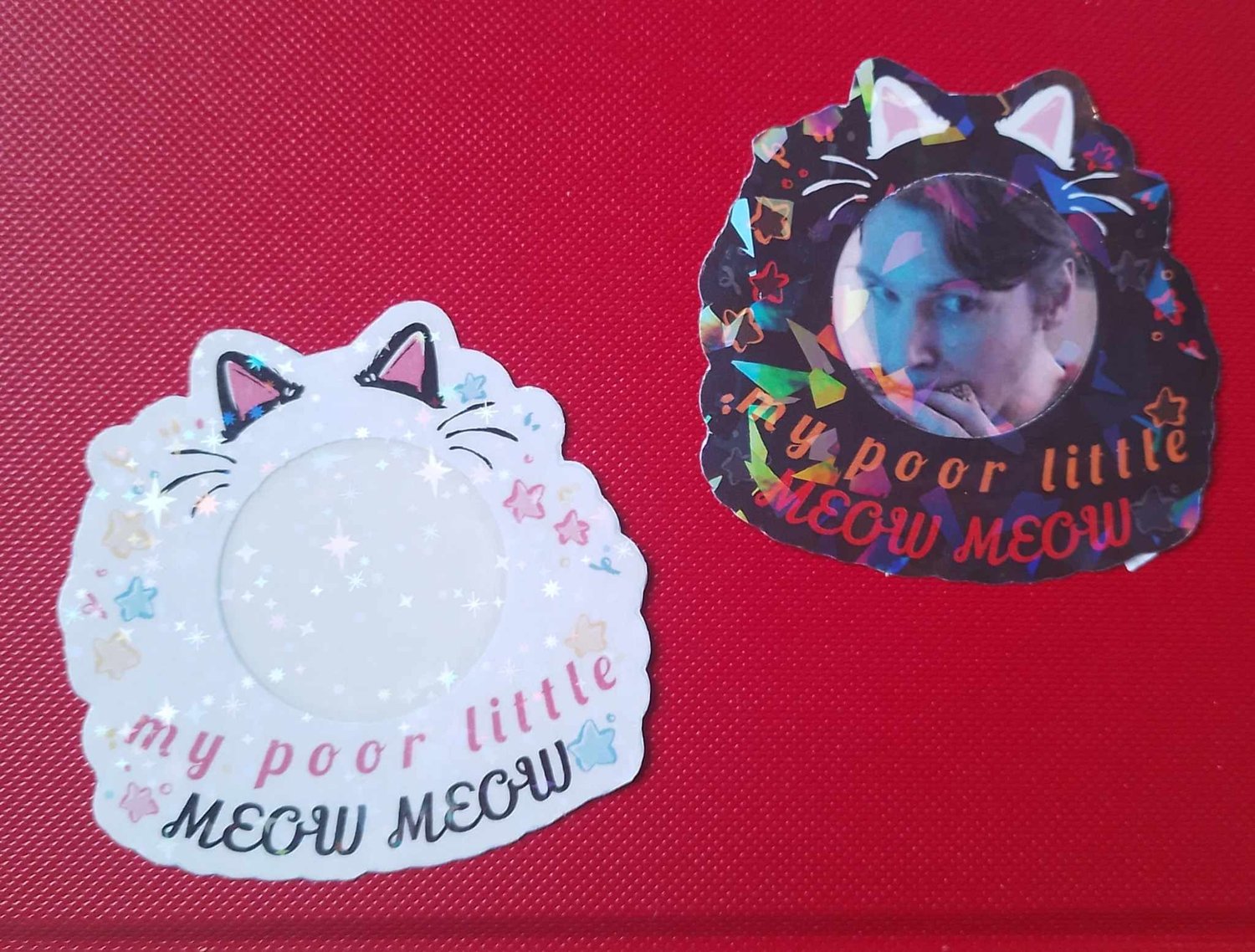 Poor Little Meow Meow Stickers