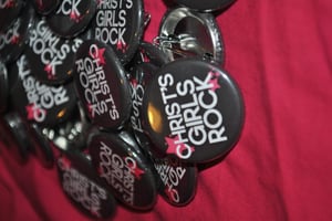 Image of Christ's girls rock [pink] button