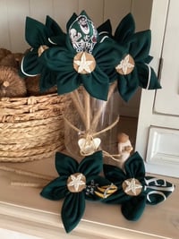 Image 4 of Memory Flowers custom created from a clients loved ones precious sports clothing