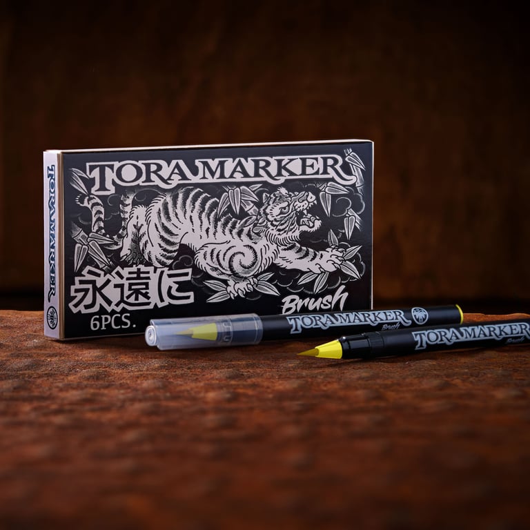 PACK TORA MARKER BRUSH KIN YELLOW