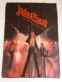 Image 1 of JUDAS PRIEST - Unleashed in the east Flag (cloth poster Banner tapestry) Heavy metal NWOBHM