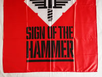 Image 2 of MANOWAR - Sign of the hammer Flag (cloth poster Banner tapestry) Heavy metal NWOBHM