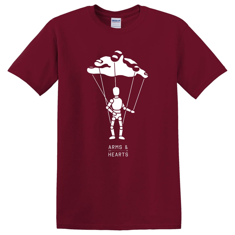 Image of Hand T Shirt Burgundy Pre-order