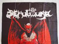 Image 9 of SEPULTURA - Bestial Devastation Flag (cloth poster Banner tapestry) Thrash metal Sarcofago