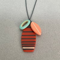 Image 1 of NEW cluster stripe necklace 