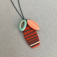 Image 2 of NEW cluster stripe necklace 