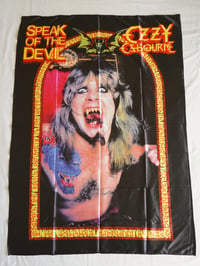 Image 1 of OZZY OSBOURNE - Speak of the devil Flag (cloth poster Banner tapestry) Heavy metal NWOBHM