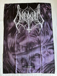 Image 1 of UNLEASHED - Where no life dwells Flag (cloth poster Banner tapestry) Swedish Death metal