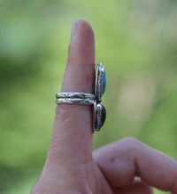 Image 3 of *WILD thing* Carico Lake x Fire Opal ring (6.75/7)