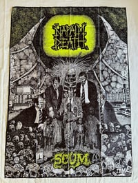 Image 1 of NAPALM DEATH - Scum Flag (cloth poster Banner tapestry) Death metal Grindcore