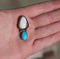 Image 5 of semi-custom Fire Opal + Carico Lake