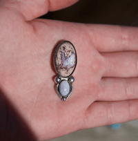 Image 1 of semi-custom Fire Opal + Lavender Jade