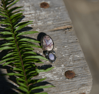 Image 3 of semi-custom Fire Opal + Lavender Jade