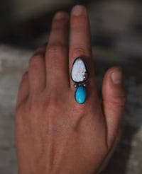 Image 1 of semi-custom Fire Opal + Carico Lake