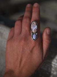 Image 5 of semi-custom Fire Opal + Lavender Jade