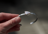 Image 4 of Mexican Fire Opal cuff (SALE/FLAWED) 