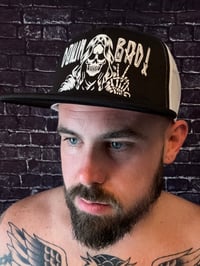 Image 11 of Mr. Death Black/White Trucker Hat